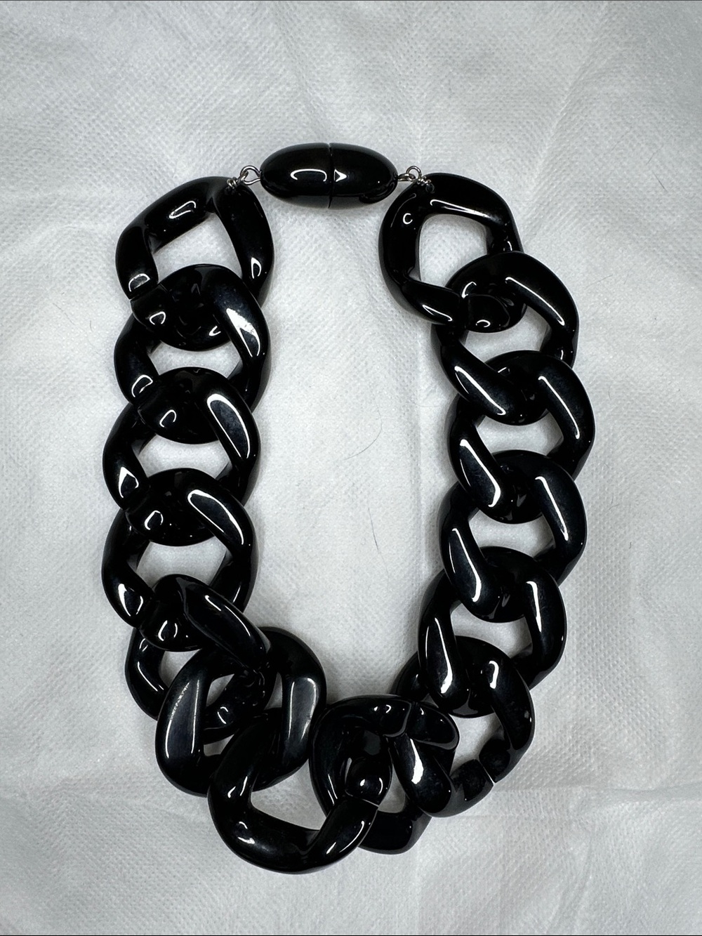 Bold Black Chunky Chain Necklace - Women Jewelry